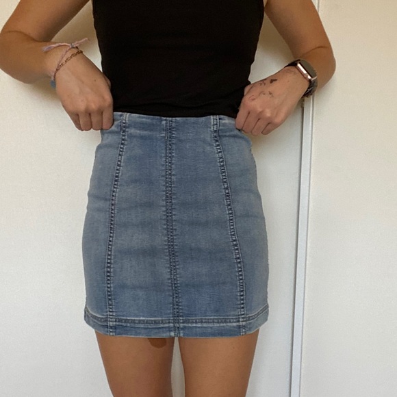 Blue Denim Free People Skirt! - Picture 3 of 5